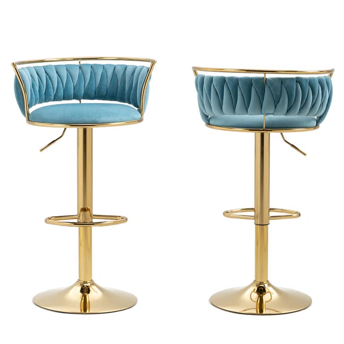 Christals Swivel Upholstered Counter and bar Stool (Set of 2)