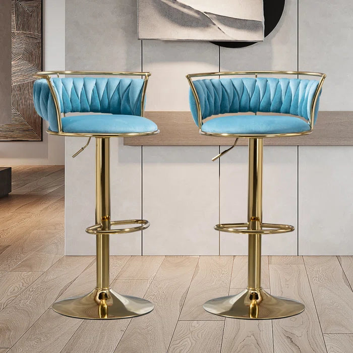 Christals Swivel Upholstered Counter and bar Stool (Set of 2)