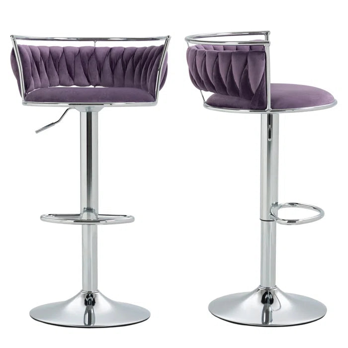 Christals Swivel Upholstered Counter and bar Stool (Set of 2)