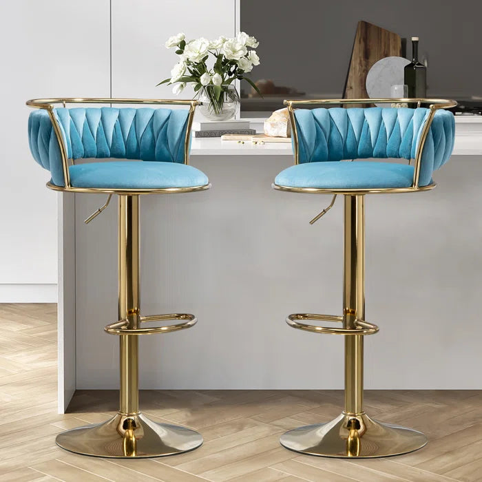 Christals Swivel Upholstered Counter and bar Stool (Set of 2)