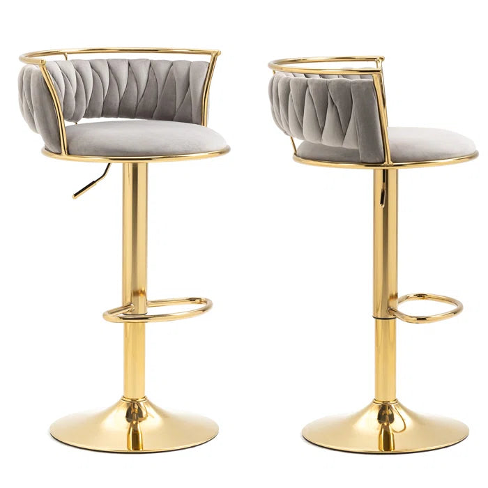 Christals Swivel Upholstered Counter and bar Stool (Set of 2)