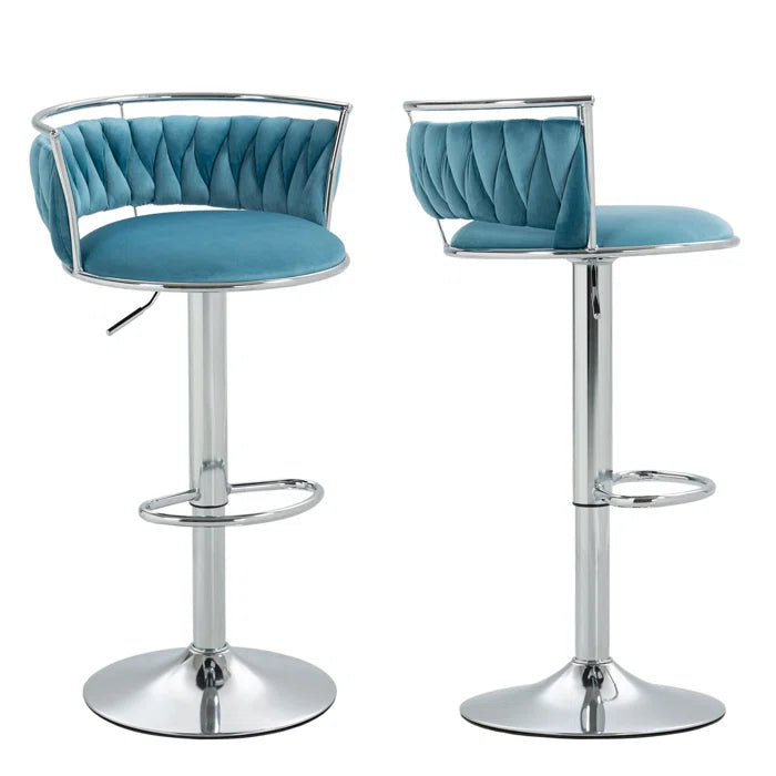 Christals Swivel Upholstered Counter and bar Stool (Set of 2)