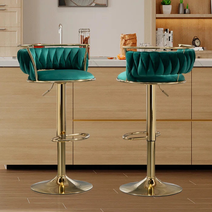 Christals Swivel Upholstered Counter and bar Stool (Set of 2)