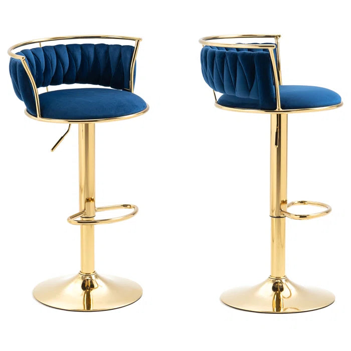 Christals Swivel Upholstered Counter and bar Stool (Set of 2)