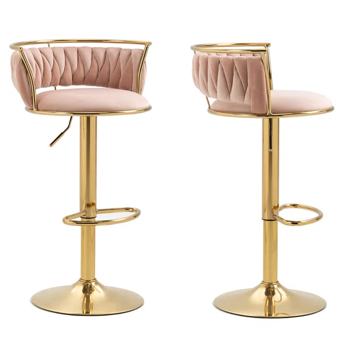 Christals Swivel Upholstered Counter and bar Stool (Set of 2)