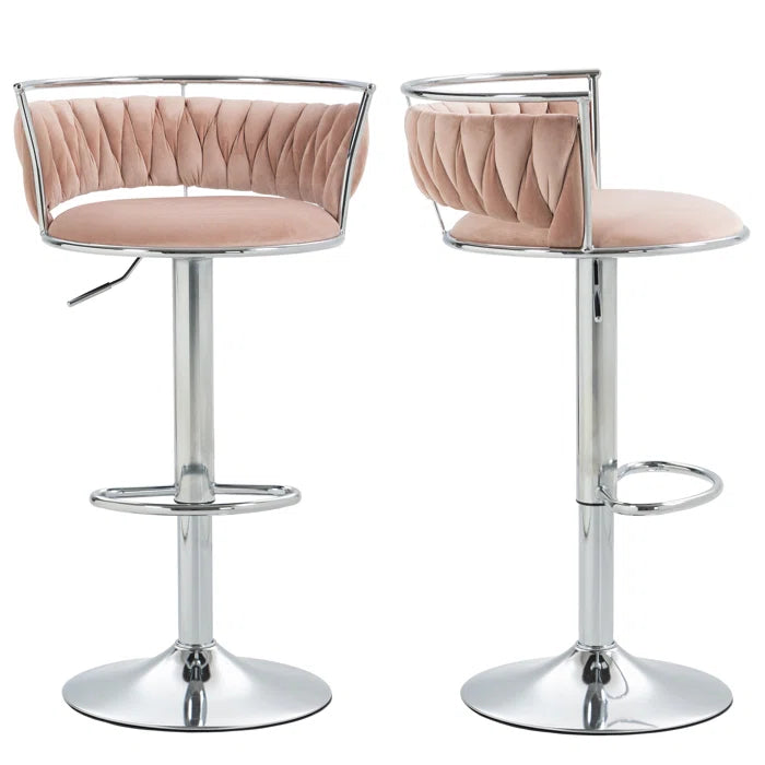 Christals Swivel Upholstered Counter and bar Stool (Set of 2)