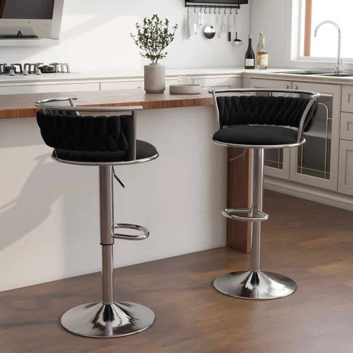 Christals Swivel Upholstered Counter and bar Stool (Set of 2)