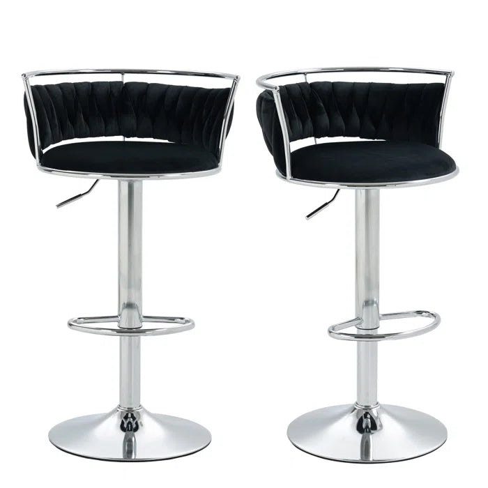 Christals Swivel Upholstered Counter and bar Stool (Set of 2)