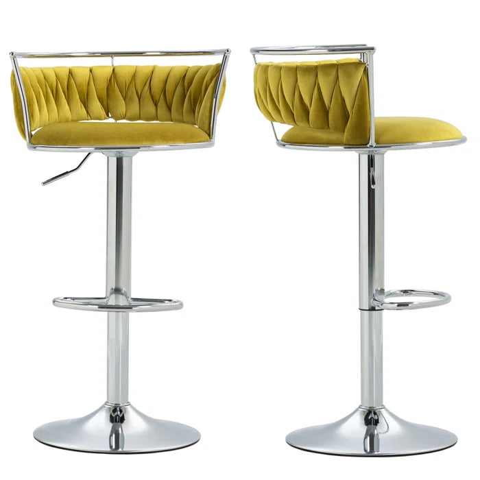 Christals Swivel Upholstered Counter and bar Stool (Set of 2)