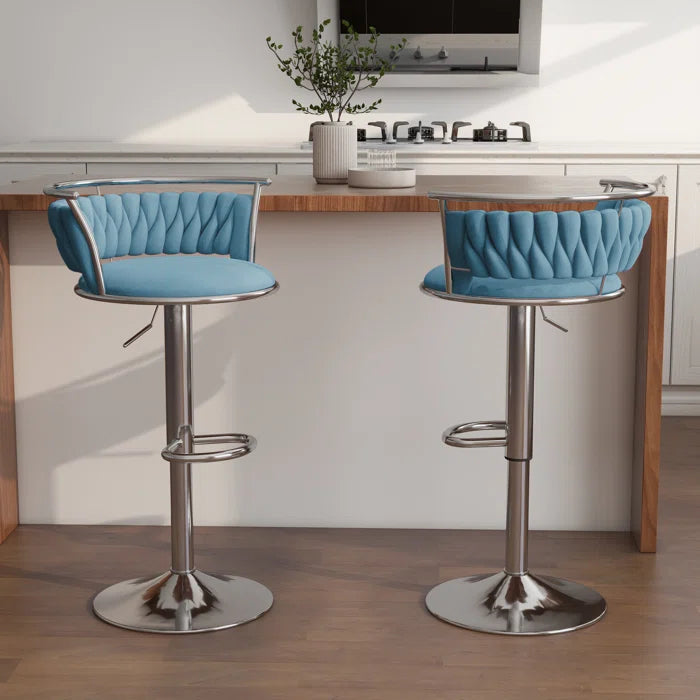 Christals Swivel Upholstered Counter and bar Stool (Set of 2)