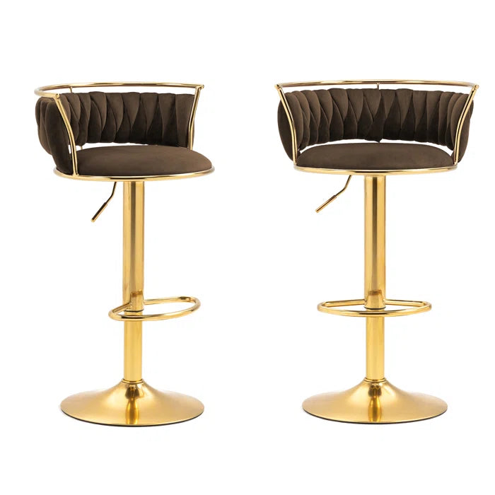 Christals Swivel Upholstered Counter and bar Stool (Set of 2)