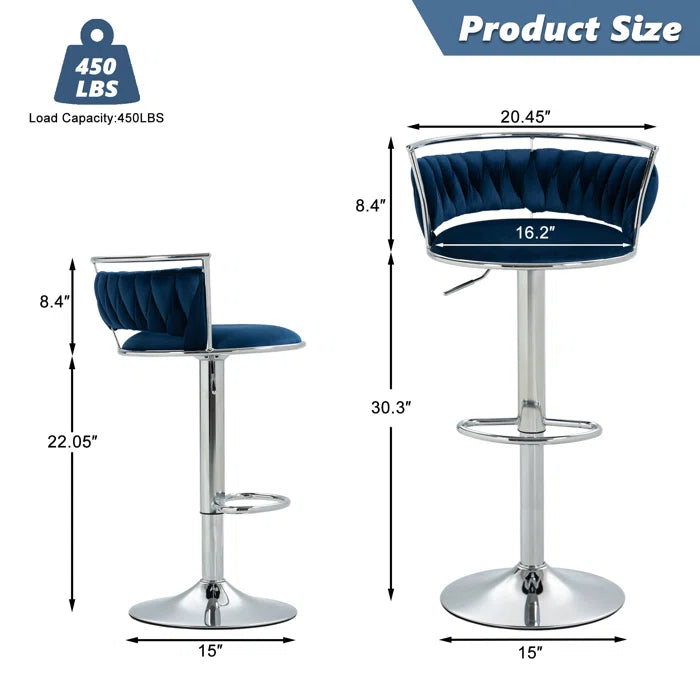 Christals Swivel Upholstered Counter and bar Stool (Set of 2)