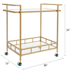 Bunid Metal Bar Cart - Wooden bazar