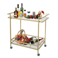 Bunid Metal Bar Cart - Wooden bazar