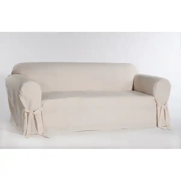 Classic Slipcovers Brushed Twill Loveseat Slipcover - Wooden bazar