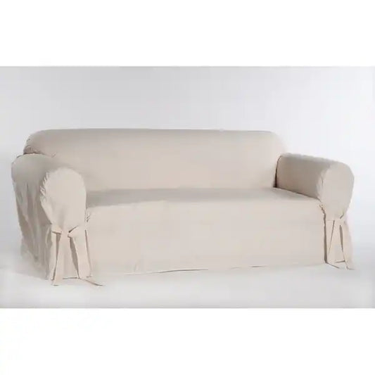 Classic Slipcovers Brushed Twill Loveseat Slipcover - Wooden bazar