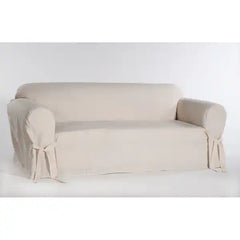 Classic Slipcovers Brushed Twill Loveseat Slipcover - Wooden bazar