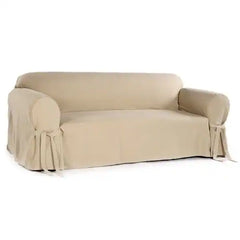 Classic Slipcovers Brushed Twill Loveseat Slipcover - Wooden bazar
