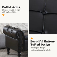 Pirox Faux Leather Upholstered storage Bench - Wooden Bazar