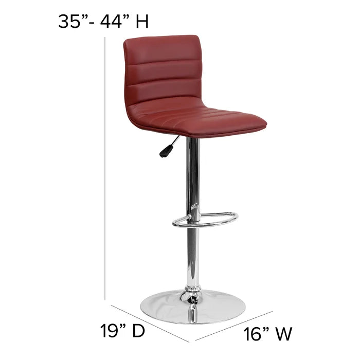 Clifto Modern Upholstered Adjustable-Height Counter and Bar stool with Footrest ( Set of 2 )