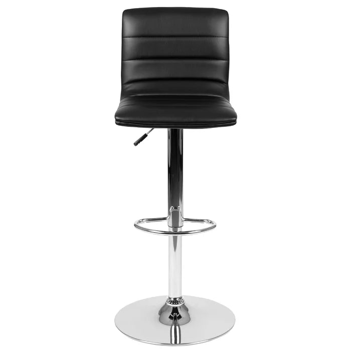 Clifto Modern Upholstered Adjustable-Height Counter and Bar stool with Footrest ( Set of 2 )