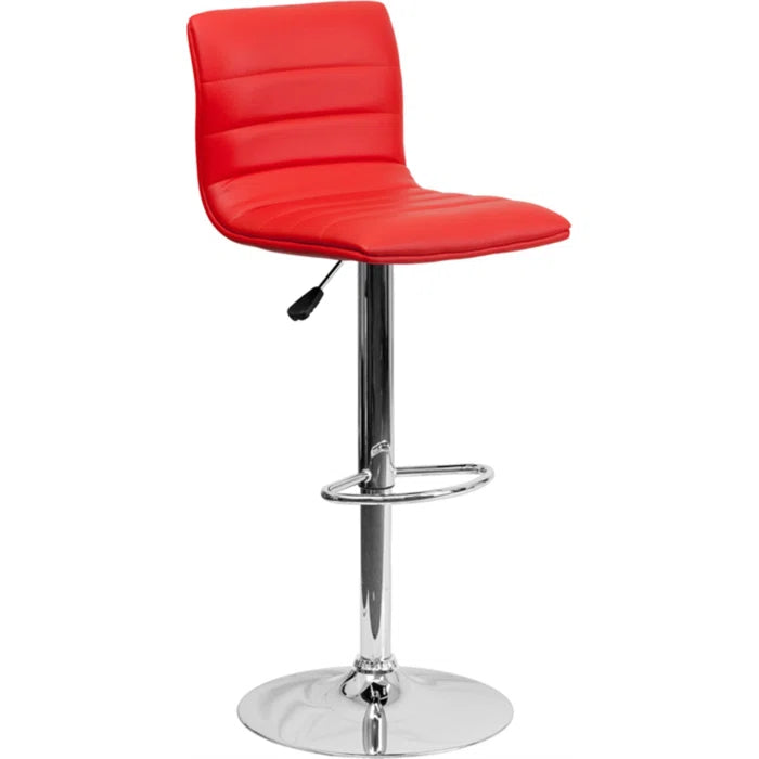 Clifto Modern Upholstered Adjustable-Height Counter and Bar stool with Footrest ( Set of 2 )