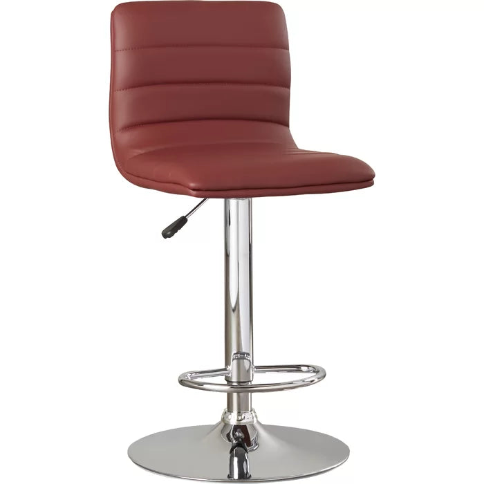 Clifto Modern Upholstered Adjustable-Height Counter and Bar stool with Footrest ( Set of 2 )