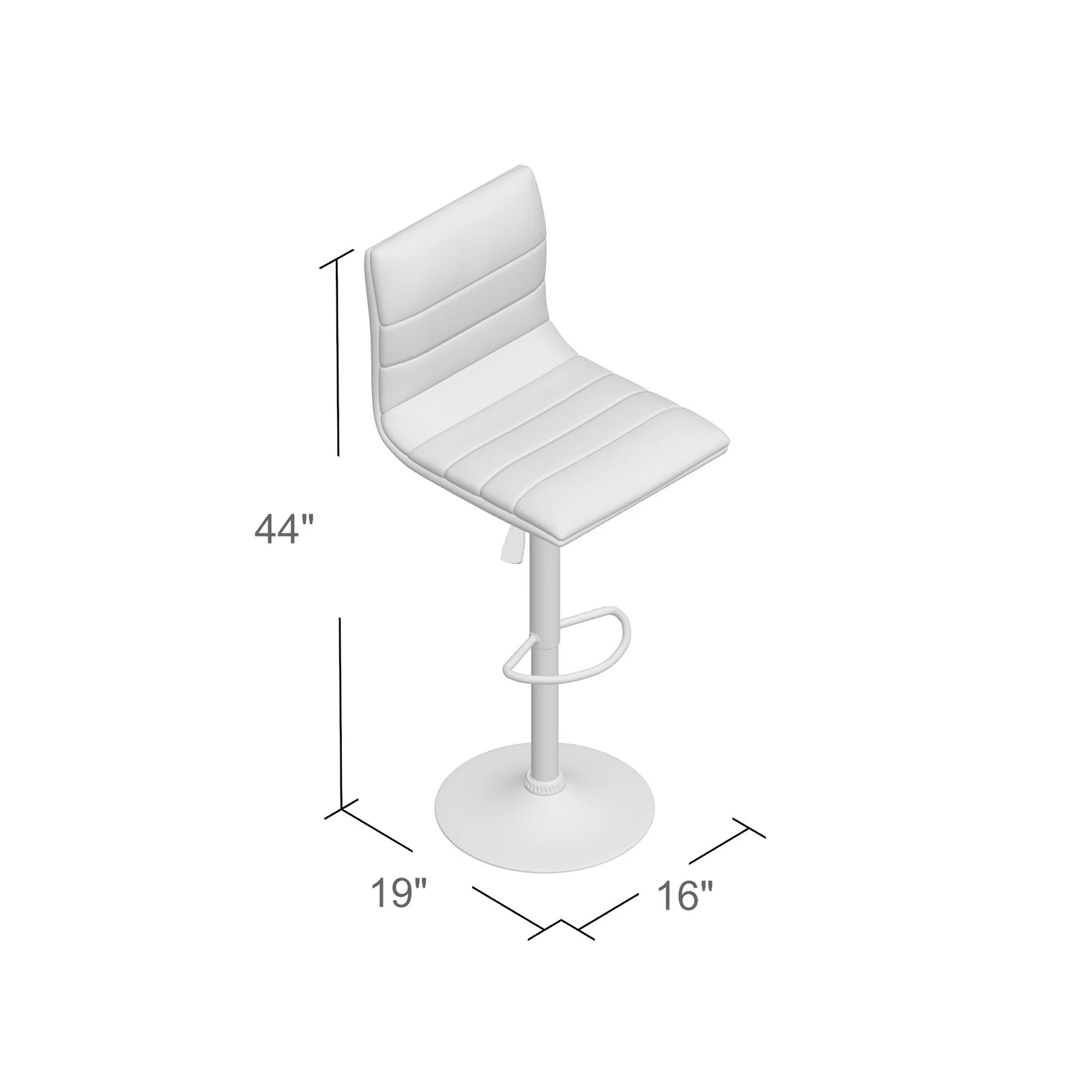 Clifto Modern Upholstered Adjustable-Height Counter and Bar stool with Footrest ( Set of 2 )