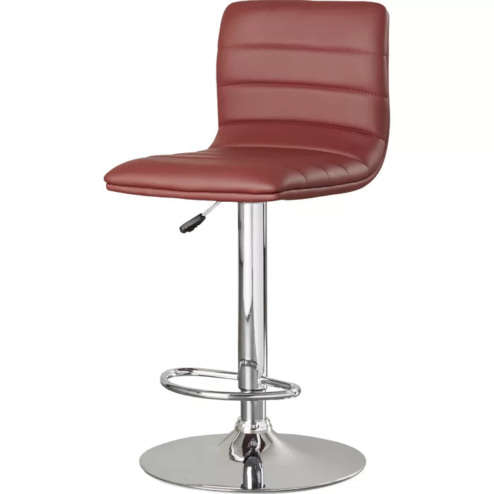 Clifto Modern Upholstered Adjustable-Height Counter and Bar stool with Footrest ( Set of 2 )