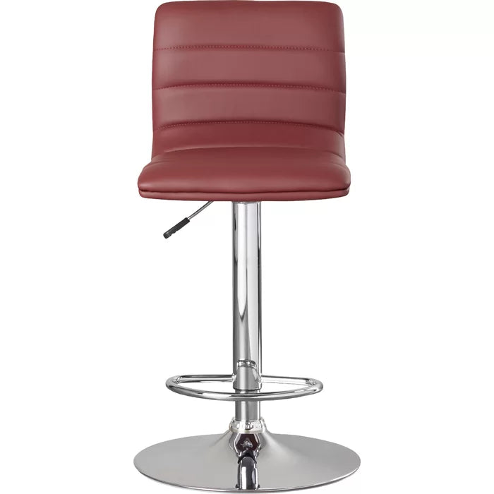 Clifto Modern Upholstered Adjustable-Height Counter and Bar stool with Footrest ( Set of 2 )