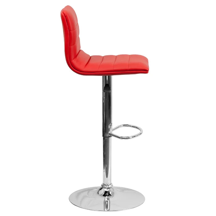 Clifto Modern Upholstered Adjustable-Height Counter and Bar stool with Footrest ( Set of 2 )