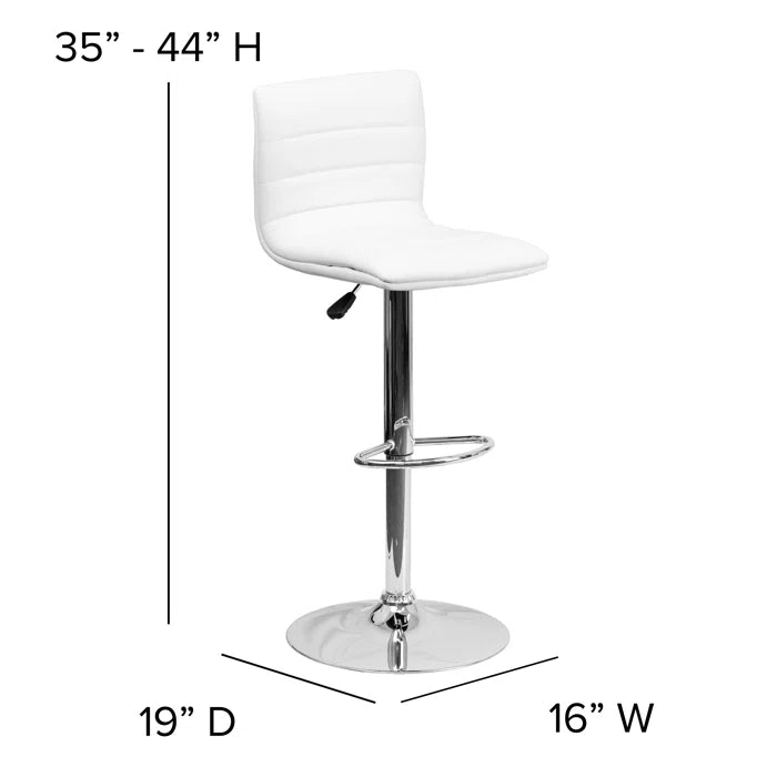 Clifto Modern Upholstered Adjustable-Height Counter and Bar stool with Footrest ( Set of 2 )