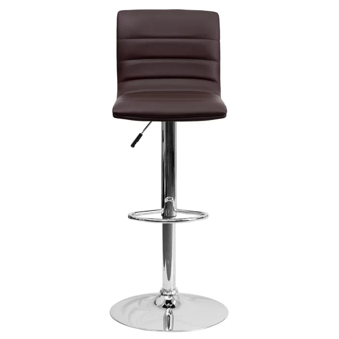 Clifto Modern Upholstered Adjustable-Height Counter and Bar stool with Footrest ( Set of 2 )