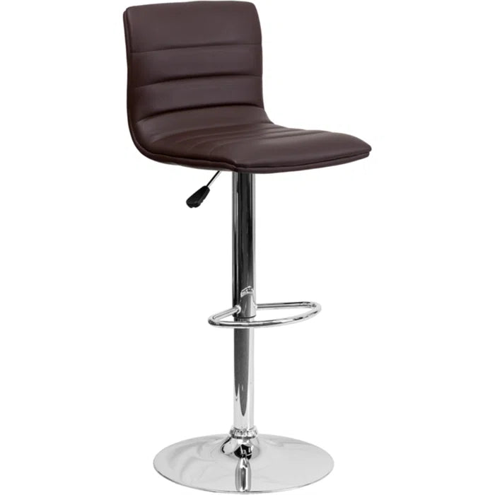 Clifto Modern Upholstered Adjustable-Height Counter and Bar stool with Footrest ( Set of 2 )