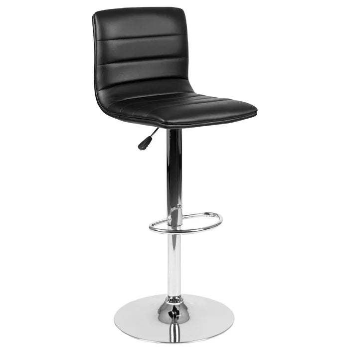 Clifto Modern Upholstered Adjustable-Height Counter and Bar stool with Footrest ( Set of 2 )