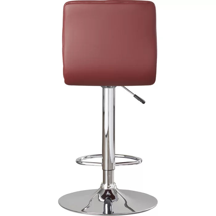 Clifto Modern Upholstered Adjustable-Height Counter and Bar stool with Footrest ( Set of 2 )