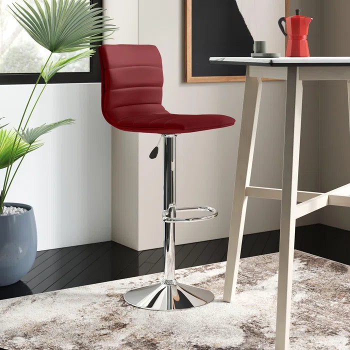 Clifto Modern Upholstered Adjustable-Height Counter and Bar stool with Footrest ( Set of 2 )