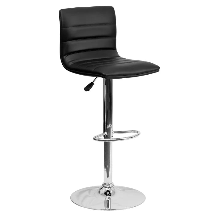 Clifto Modern Upholstered Adjustable-Height Counter and Bar stool with Footrest ( Set of 2 )