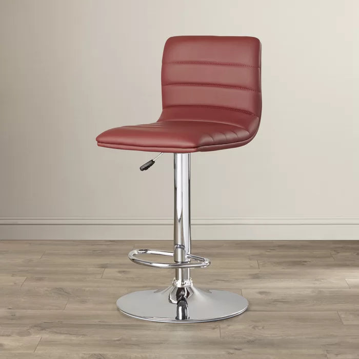 Clifto Modern Upholstered Adjustable-Height Counter and Bar stool with Footrest ( Set of 2 )