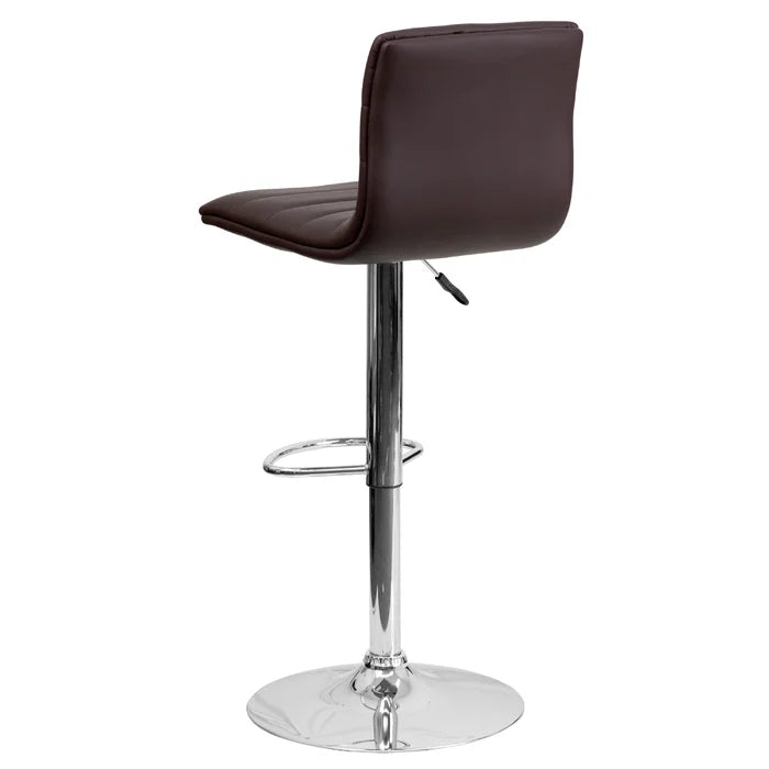 Clifto Modern Upholstered Adjustable-Height Counter and Bar stool with Footrest ( Set of 2 )