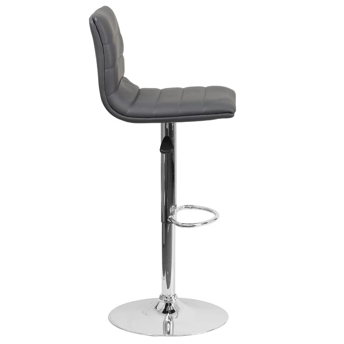 Clifto Modern Upholstered Adjustable-Height Counter and Bar stool with Footrest ( Set of 2 )