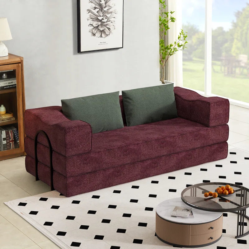 Skiltorq Upholstered Sleeper Sofa for Luxe Living - Wooden Bazar