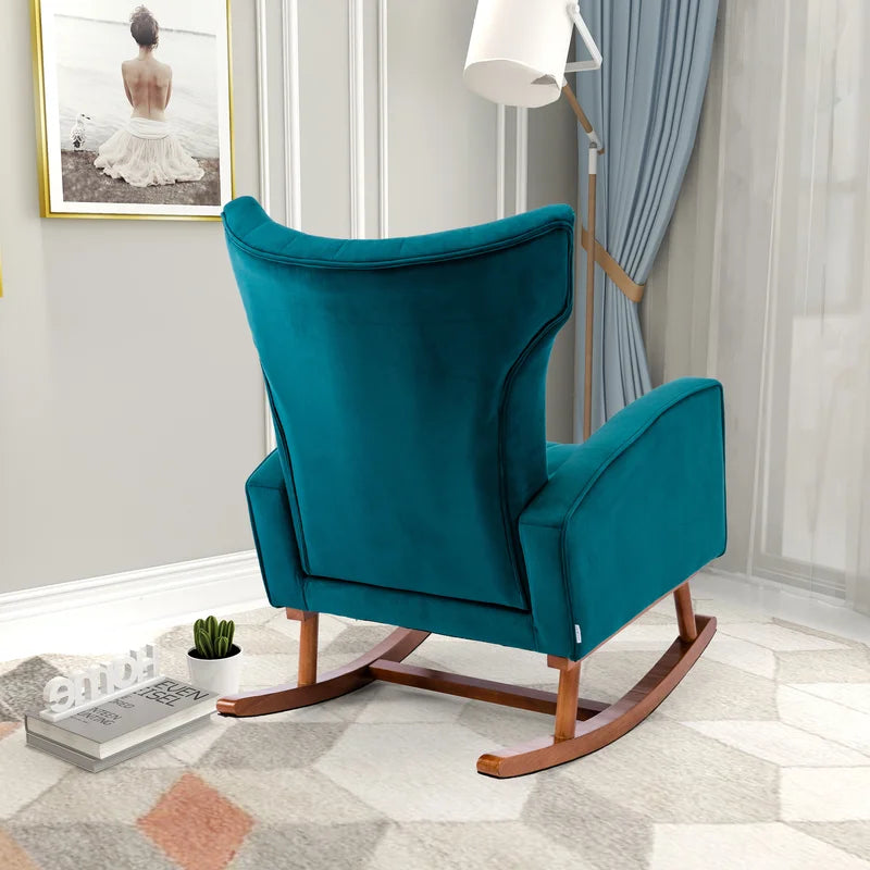 Fazkiyon Upholstered Rocking Chair for Modern Living - Wooden Bazar