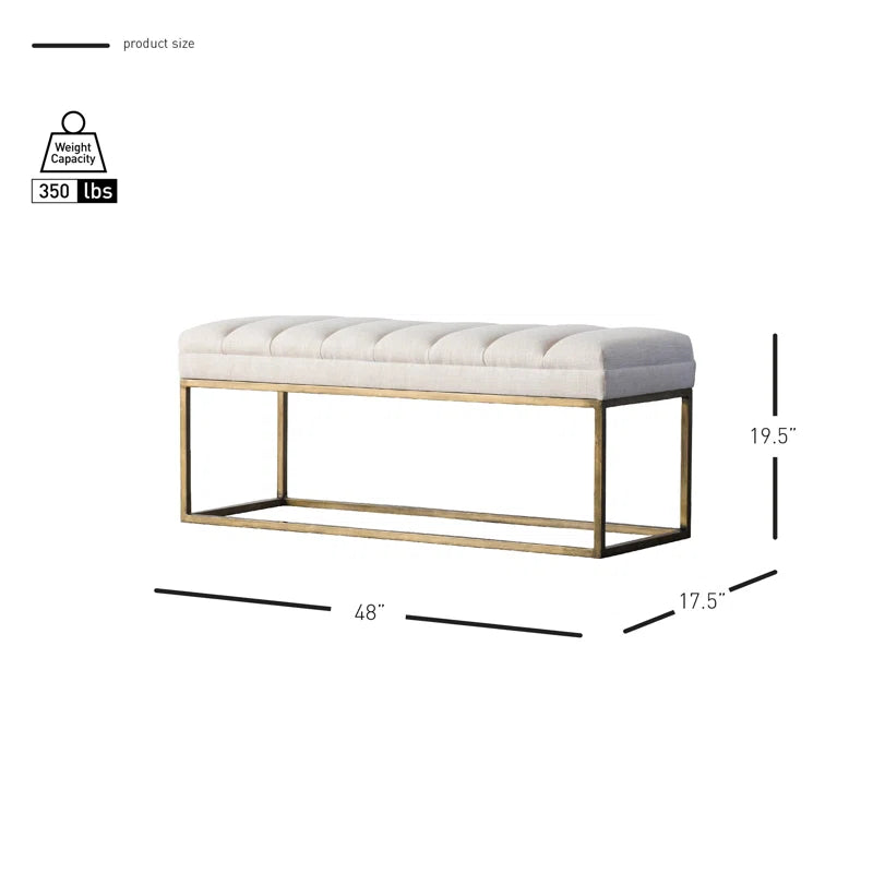 Zalkin Upholstered Bench For Modern Living - Wooden Bazar