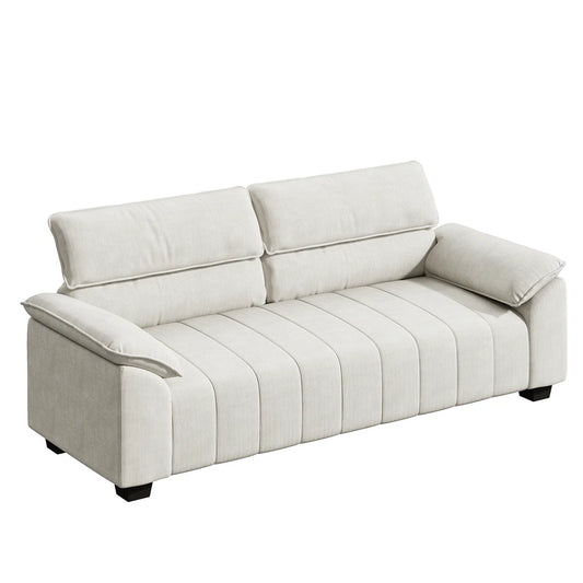 Ratangiri Comfy Deep Seat Sofa Couch Modern 3-Seater for Living Room