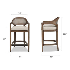 Copleys Swivel Cane Counter and bar Stool