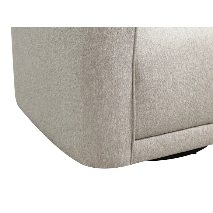 Plush Upholstered Swivel Barrel Chair With 360-Degree Comfort and Style for Any Room