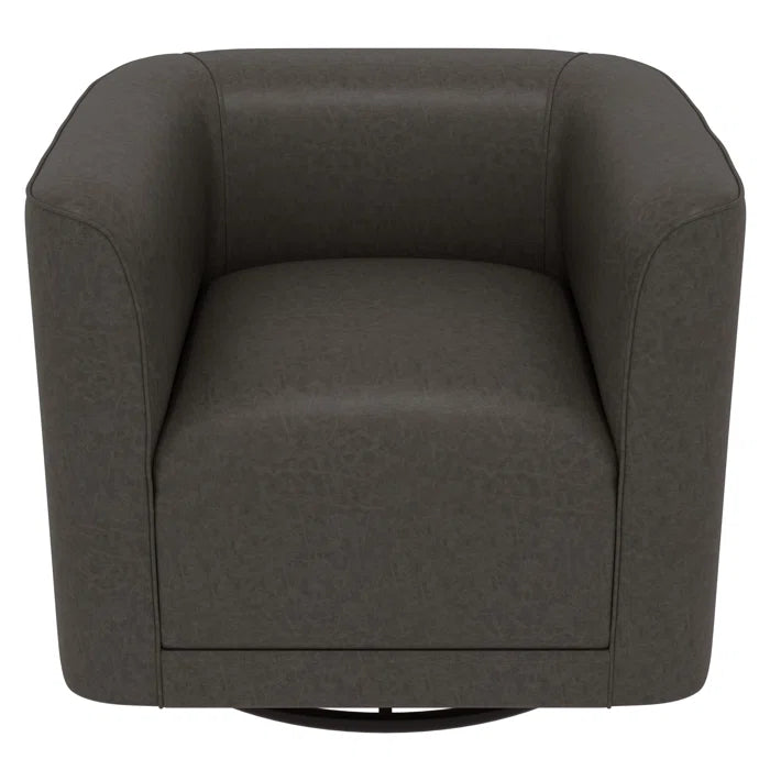 Plush Upholstered Swivel Barrel Chair With 360-Degree Comfort and Style for Any Room