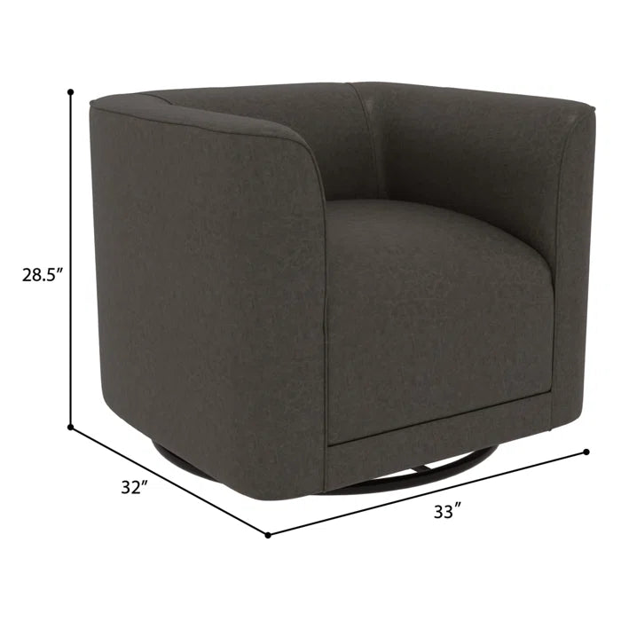 Plush Upholstered Swivel Barrel Chair With 360-Degree Comfort and Style for Any Room