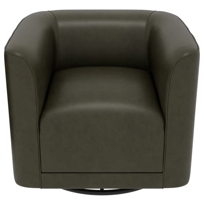 Plush Upholstered Swivel Barrel Chair With 360-Degree Comfort and Style for Any Room